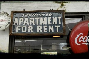 Apartment for rent sign