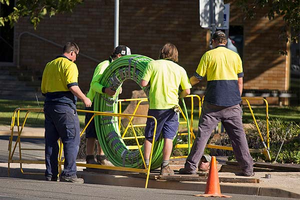 NBN Co fibre optic cable being laid