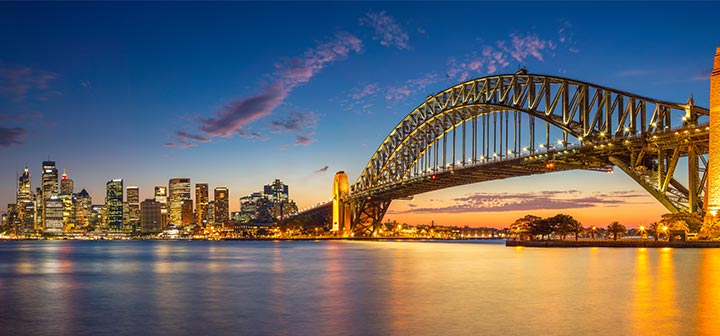 Sydney harbour sunset